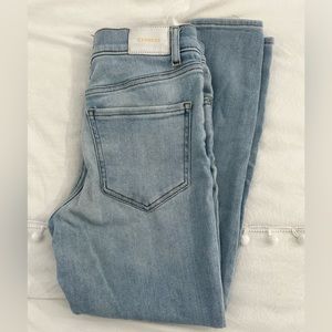 Express Cropped Skinny High Rise Jeans Denim
